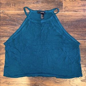 Forever 21 High Neck Teal tank Size Small